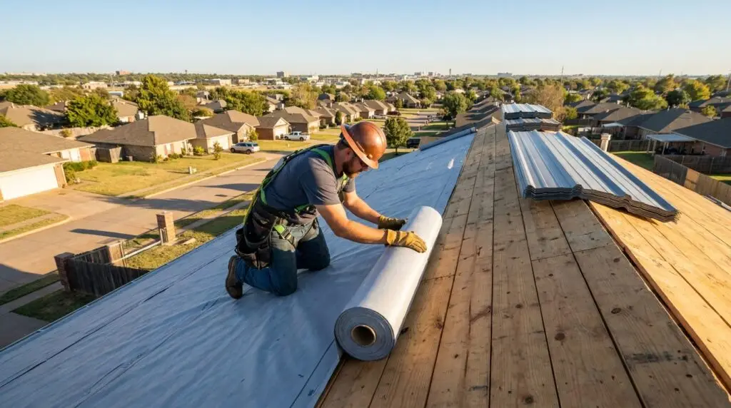 Industrial roof envelope application for waterproof membrane materials